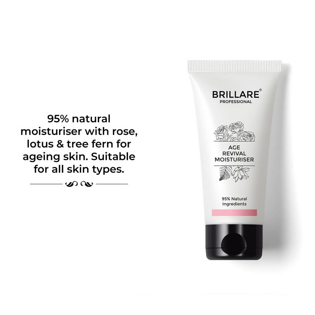 Brillare Age Revival Natural Moisturiser Cream with Indian Rose and Lotus