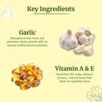 VI-JOHN Naturale Garlic Enriched Hair Oil Promotes Natural Hair Growth With Vitamin A.E & F