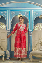 Juniper Women's Red Cotton Cambric Festive Wear Solid Gotta Work Dress - Distacart