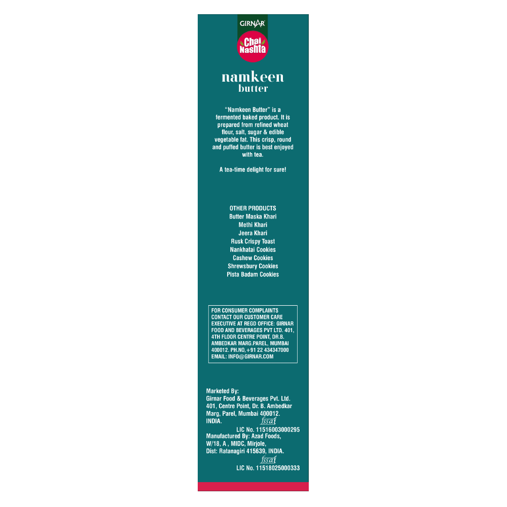Girnar Chai Nashta - Namkeen Butter - Distacart