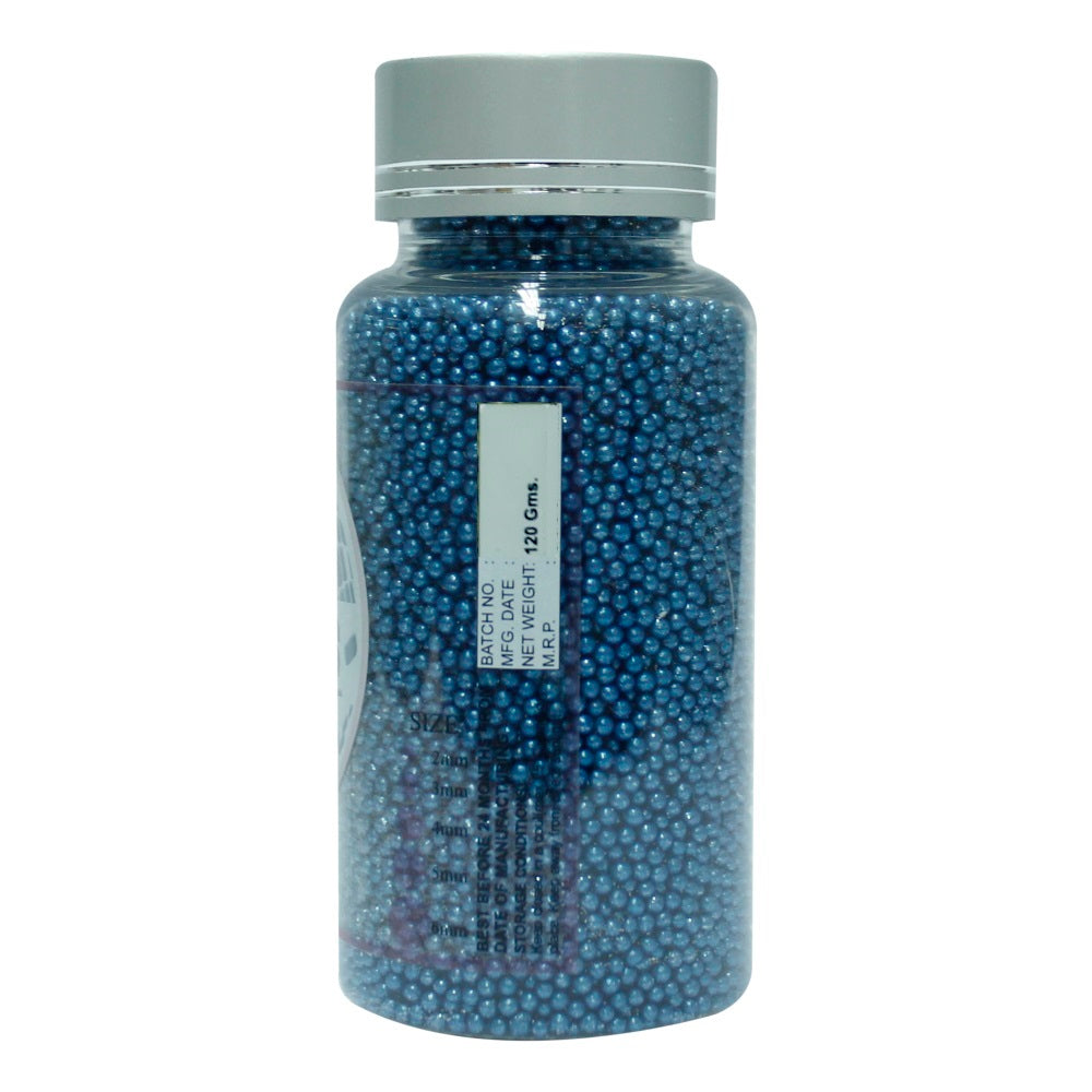 confect navy blue disco balls sprinkles 2 mm 120 gms