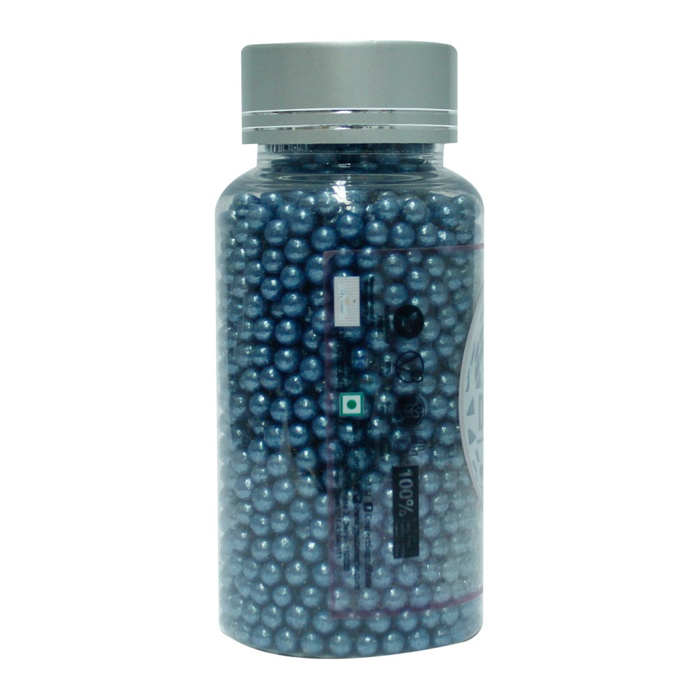 confect navy blue disco balls sprinkles 6 mm 120 gms
