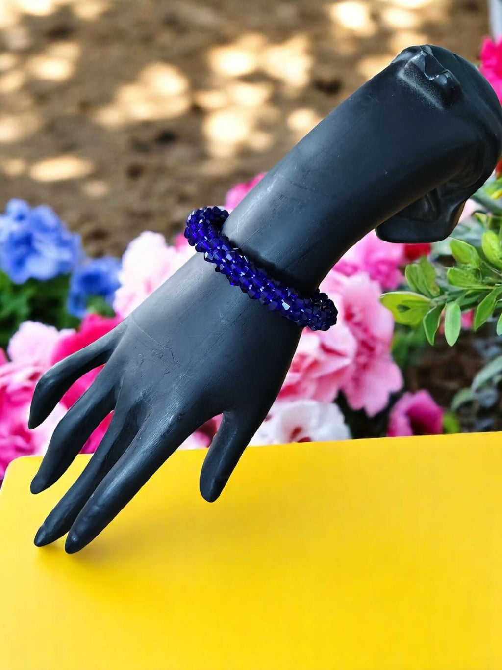 Inhanns Unisex Crystal Bloom – Adjustable Crystal Bead Bracelets - Blue - Distacart