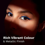 Pilgrim Metallic Eyeliner Blue Rebel, Long Lasting & Smudge Proof Enriched With Argan Oil - Distacart