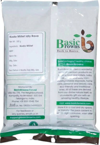 BasicBrowns Kodo Millet Idly Rava - Distacart