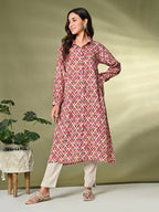 Sangria Printed A-Line Kurta