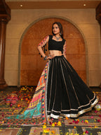 AI Fashion Black Georgette Designer Navratri Wear Lehenga Choli Collection