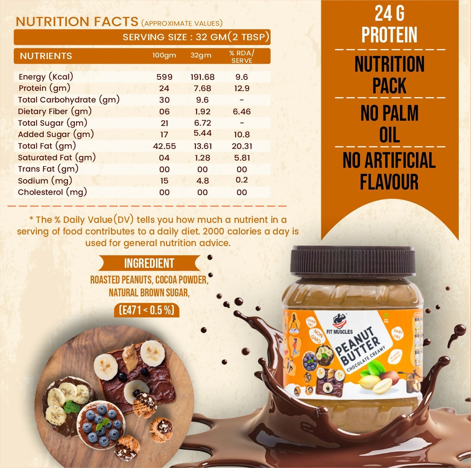 Fit Muscles Original Classic Peanut Butter Smooth