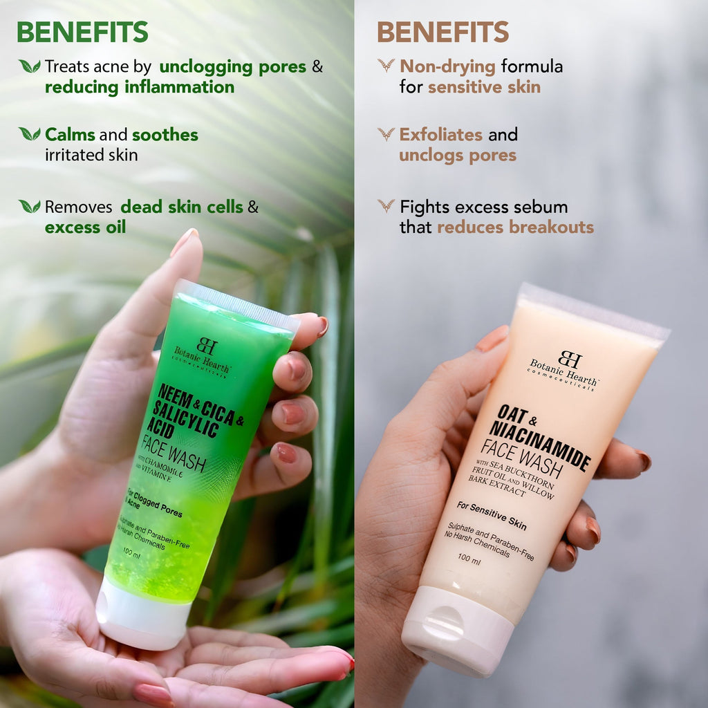 Botanic Hearth Neem, Cica & Salicylic Acid Face Wash with Oat & Niacinamide Face Wash
