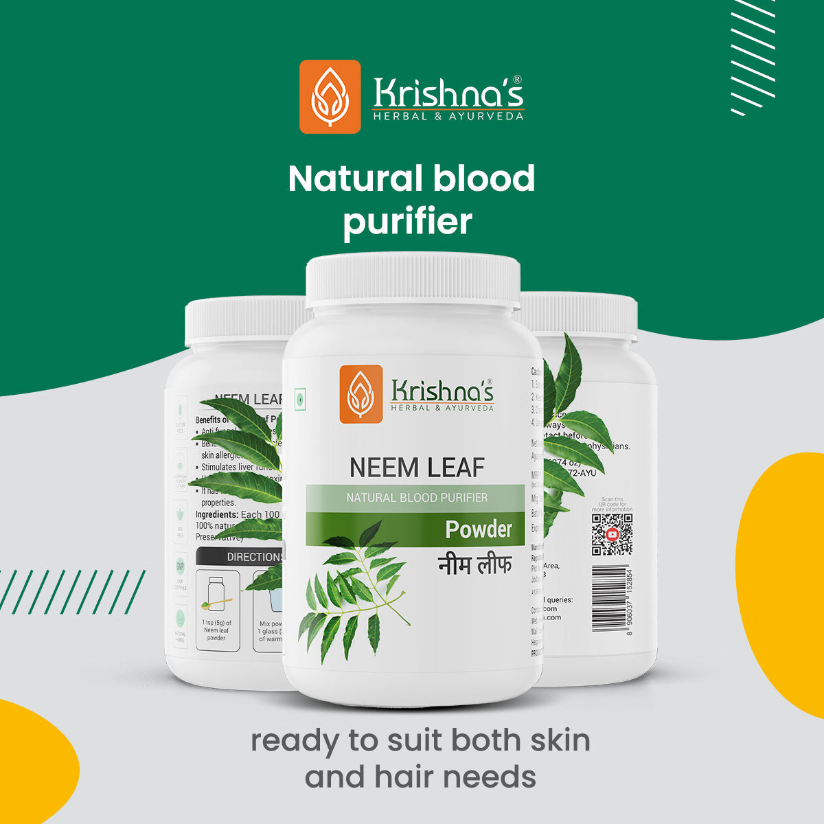 Krishna'S Herbal & Ayurveda Neem Leaf Powder - Distacart