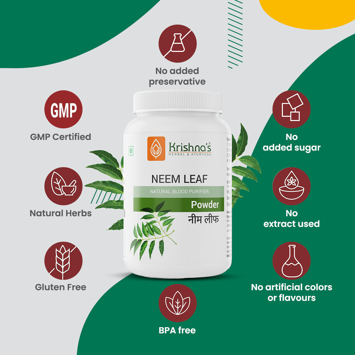 Krishna'S Herbal & Ayurveda Neem Leaf Powder - Distacart