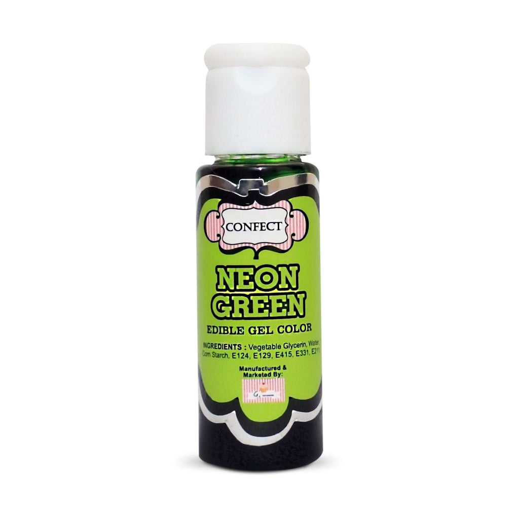confect neon green gel color br b 20 gms b