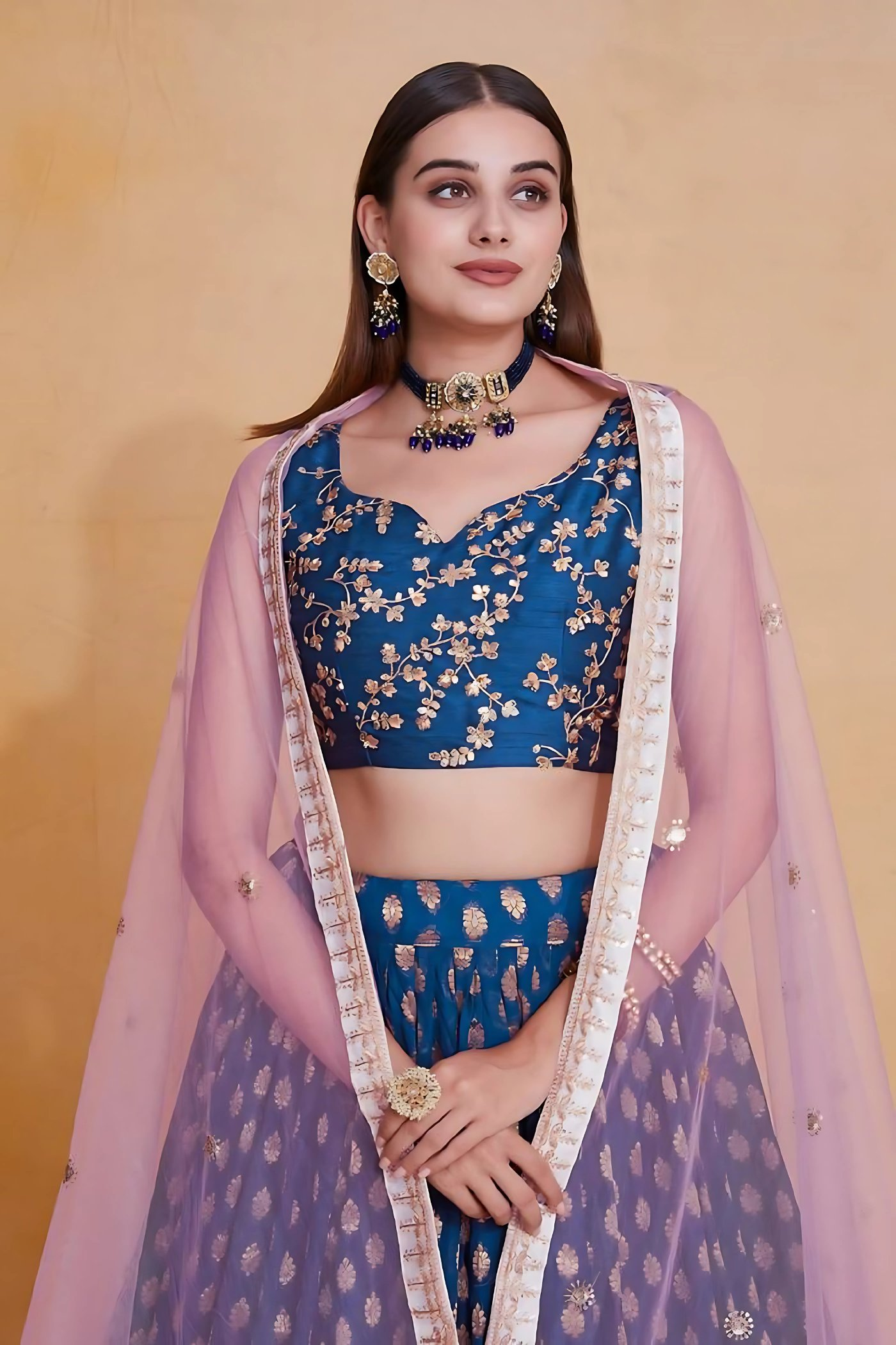 Lehenga Mart Designer Wedding Lehenga Choli For Women - Blue