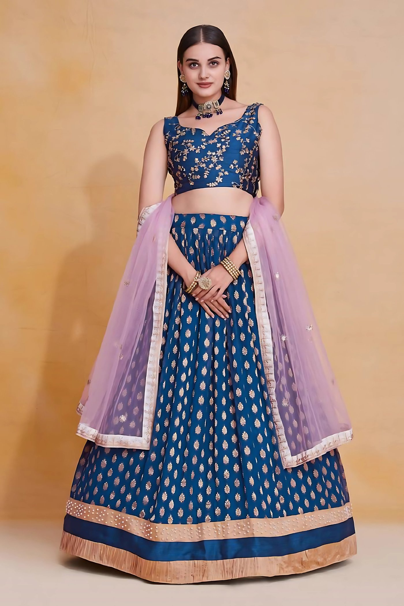 Lehenga Mart Designer Wedding Lehenga Choli For Women - Blue