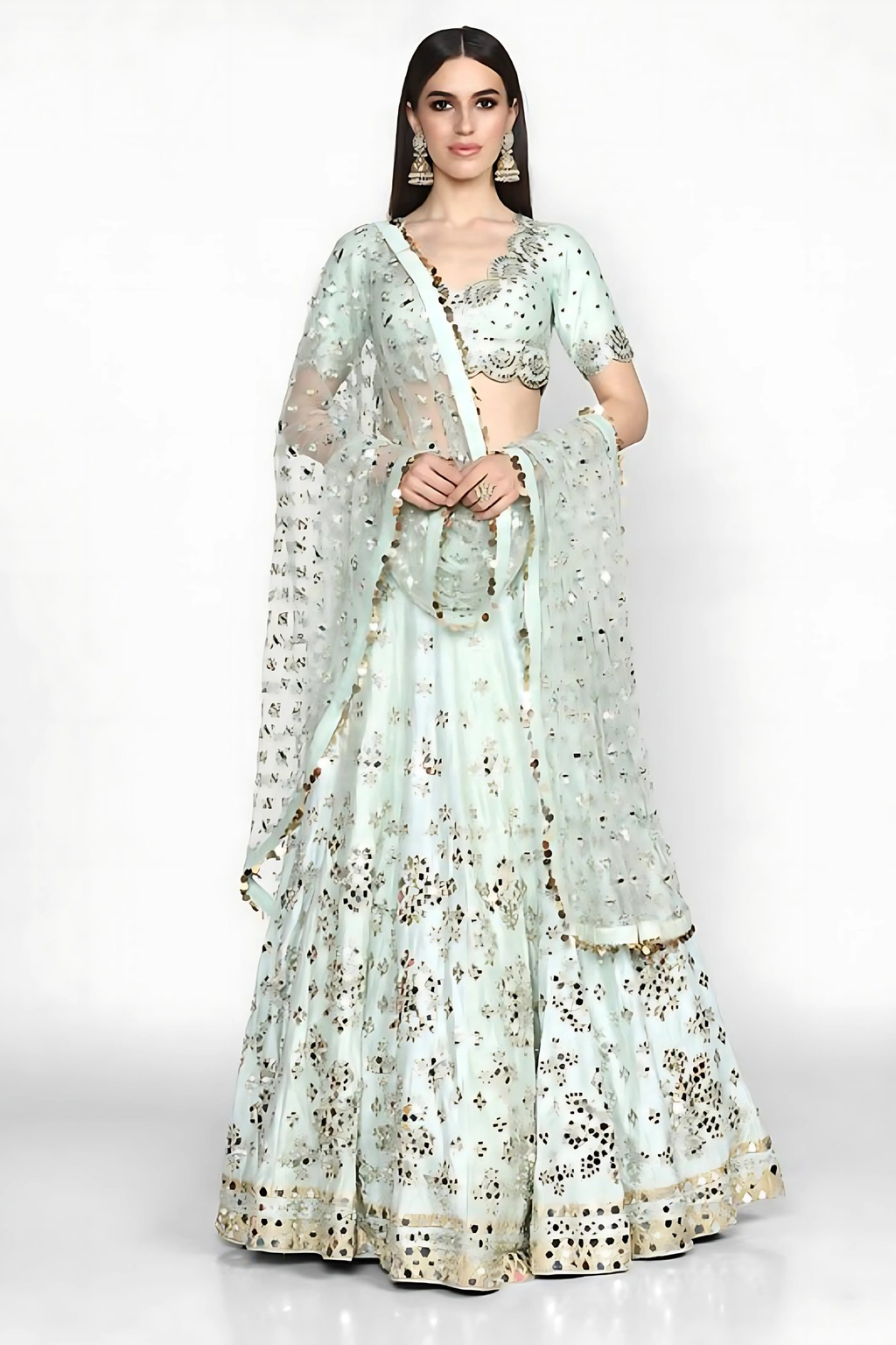Lehenga Mart Designer Wedding Lehenga Choli For Women - Sky Blue