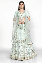 Lehenga Mart Designer Wedding Lehenga Choli For Women - Sky Blue