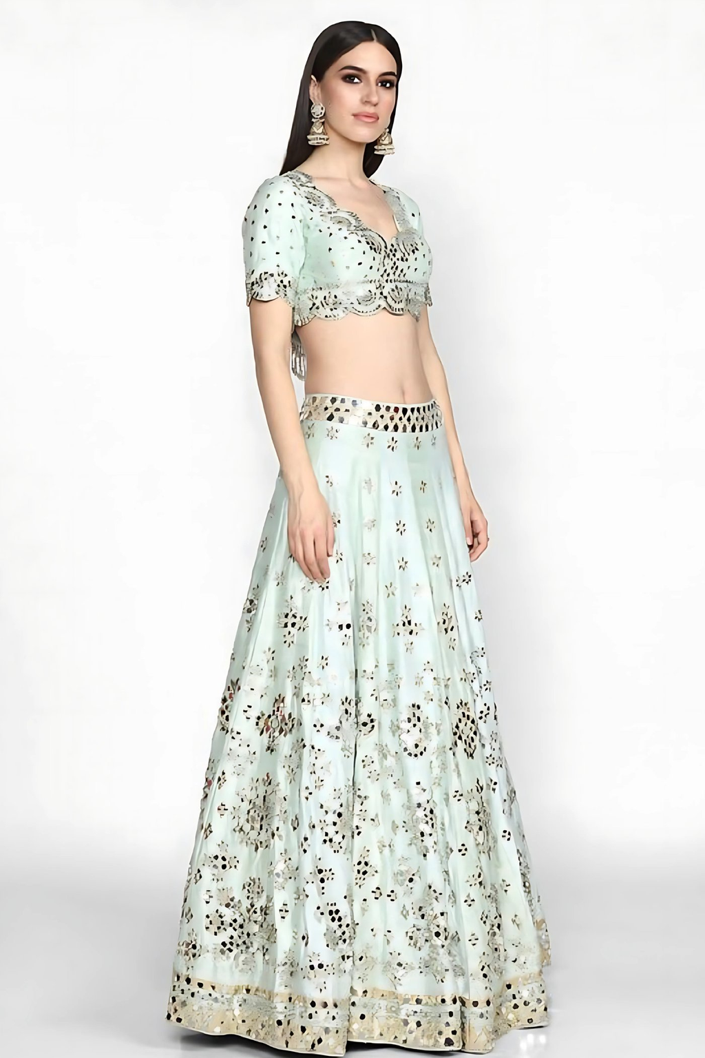 Lehenga Mart Designer Wedding Lehenga Choli For Women - Sky Blue
