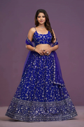 Lehenga Mart Designer Wedding Lehenga Choli For Women - Blue