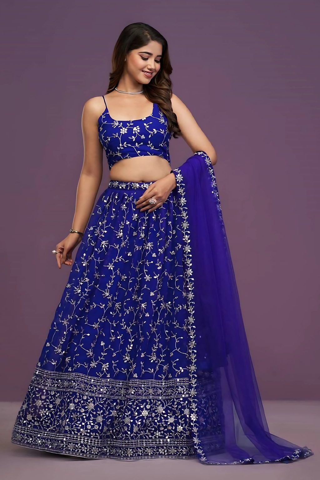 Lehenga Mart Designer Wedding Lehenga Choli For Women - Blue