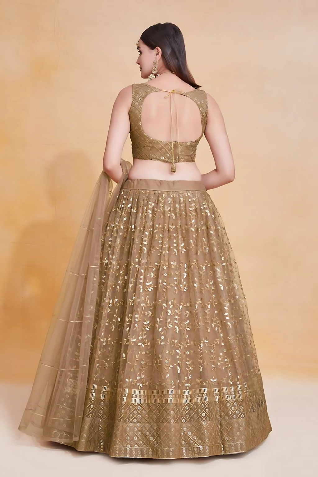 Lehenga Mart Designer Wedding Lehenga Choli For Women - Brown