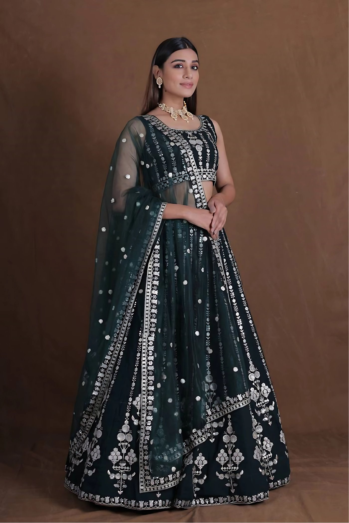 Lehenga Mart Designer Wedding Lehenga Choli For Women - Green