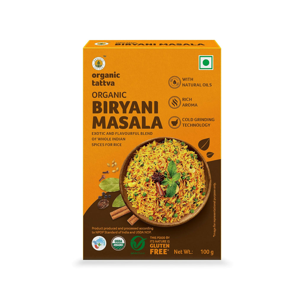 Organic Tattva South-Indian Masala Combo (100 Gm Each)- Sambar Powder, Rasam and Biryani Masala - Distacart