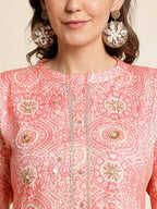 Peach Chiffon Paisley Printed Top - Himanshi