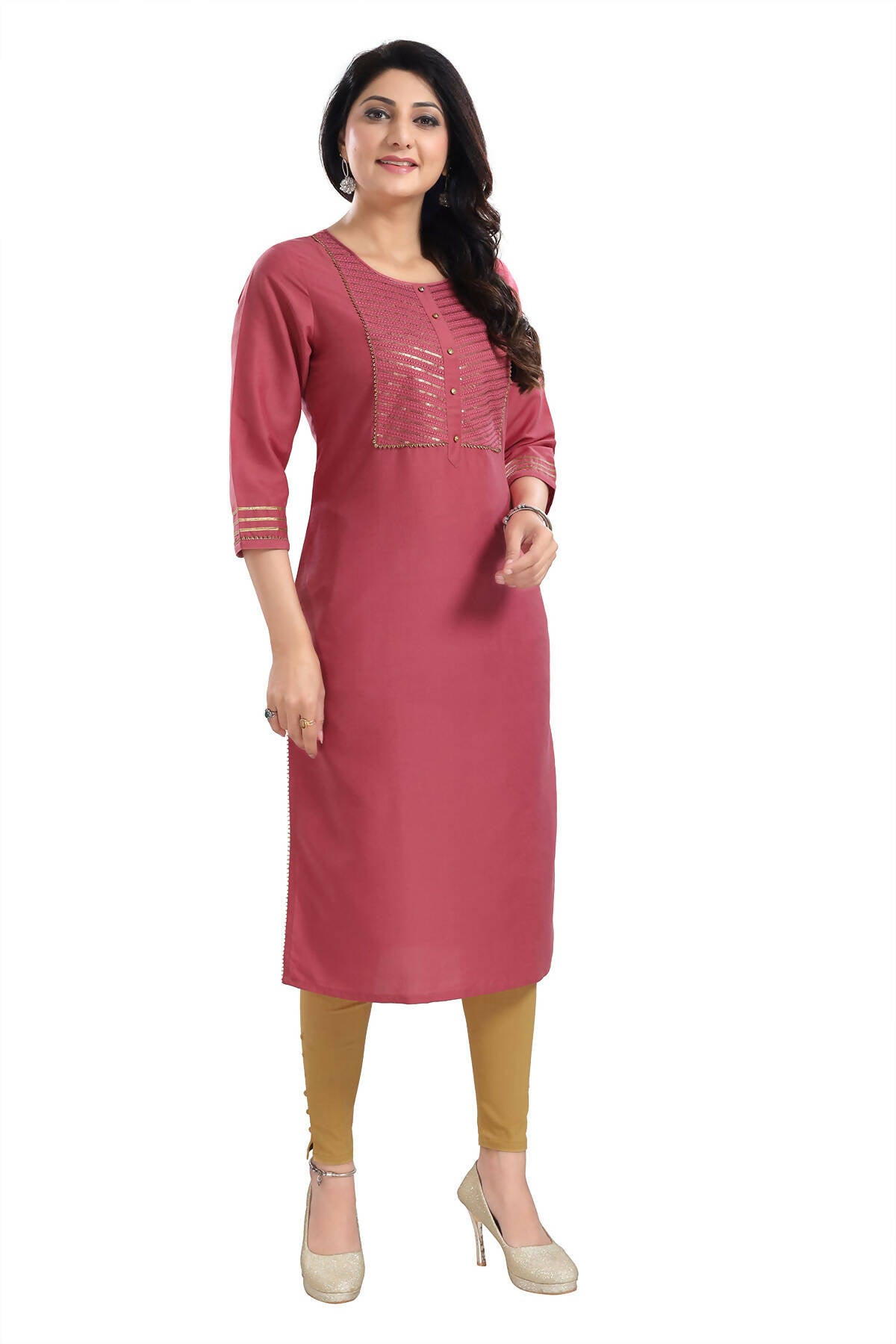Snehal Creations Gorgeous Art Silk Designer Long Kurti Tunic With Sequines Embroidery - Distacart