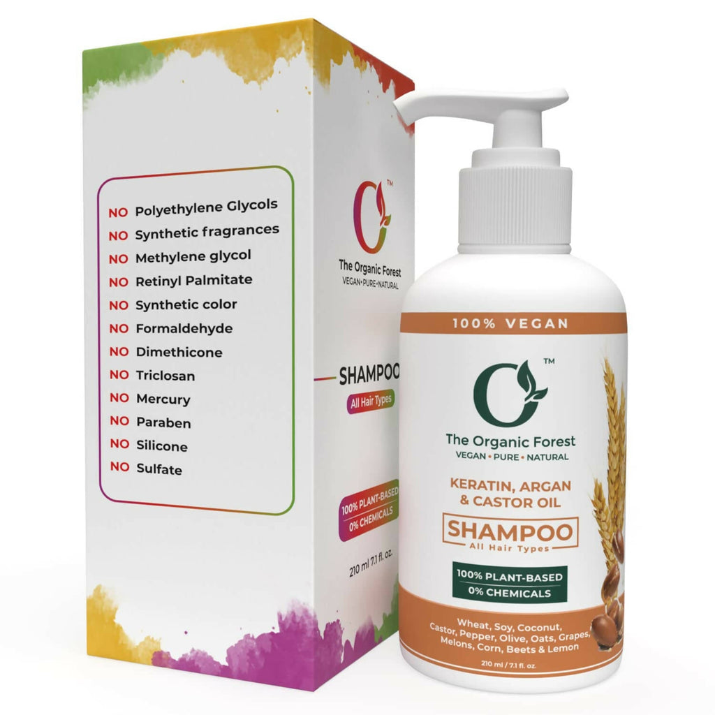 The Organic Forest Keratin, Castor & Moroccan Argan Oil Shampoo