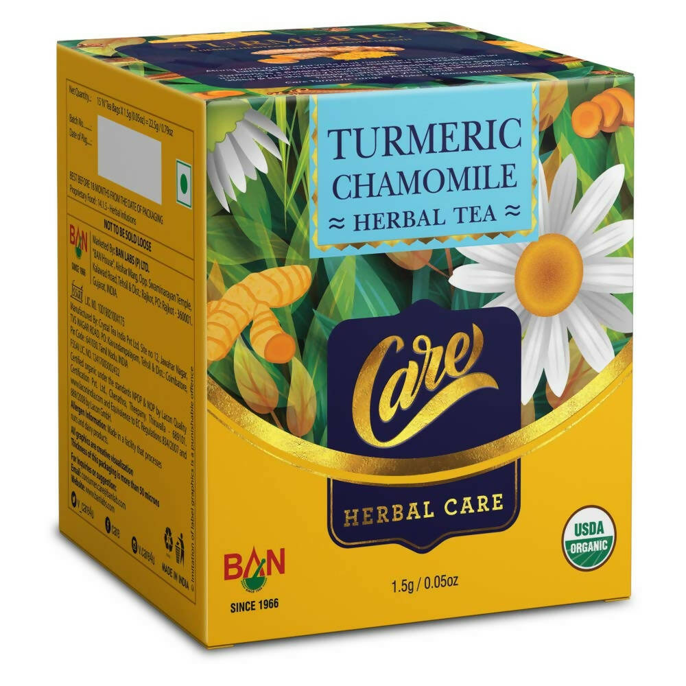 Care Turmeric Chamomile Herbal Tea Bags