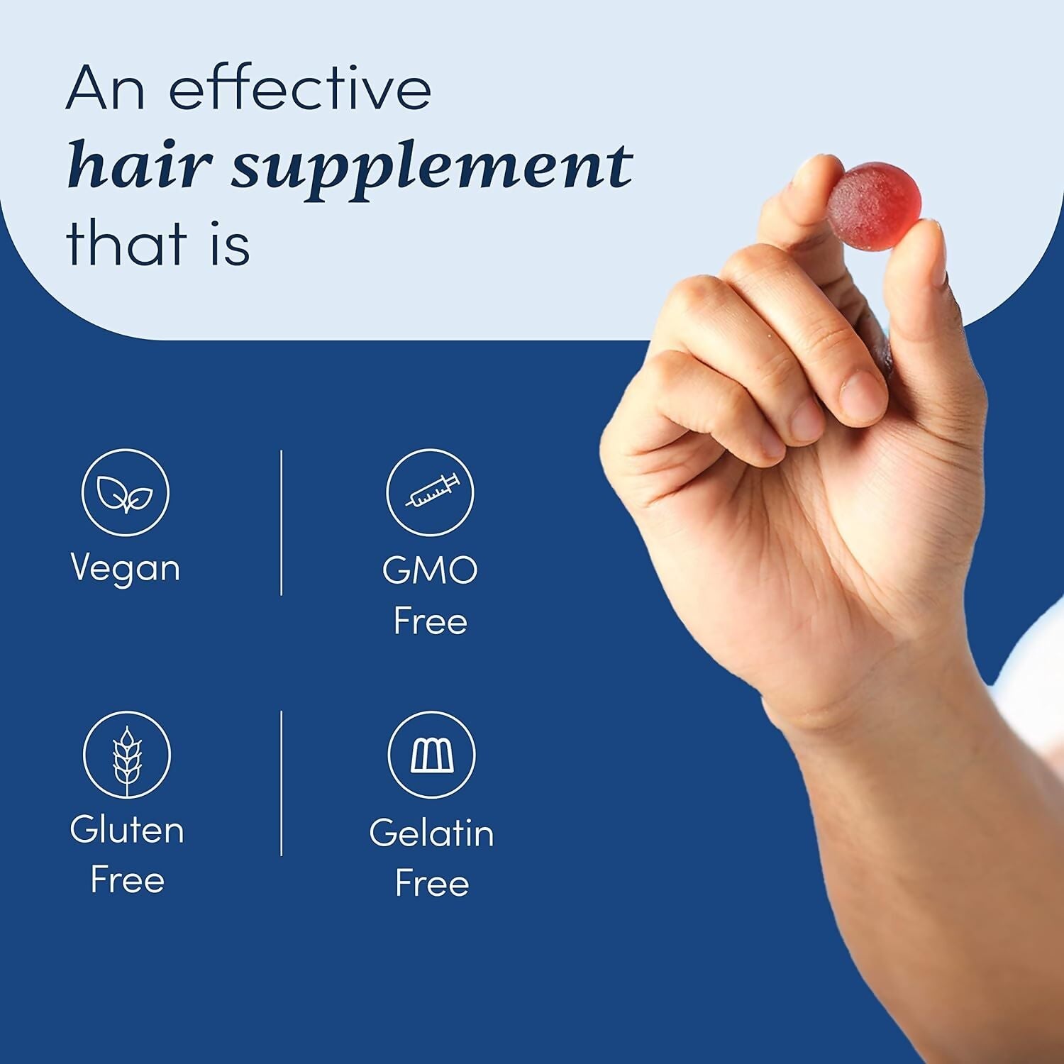 Man Matters Biotin Nourish Hair Gummies - Strawberry Flavor - Distacart