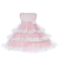 Asmaani Baby Girl's Pink Colour Satin A-Line Maxi Full Length Dress (AS-DRESS-22166)