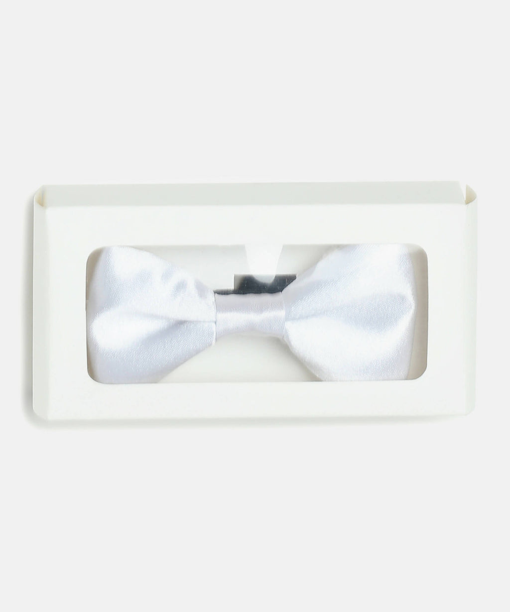 Manet Boys Solid Single Layer Bow - White