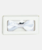 Manet Boys Solid Single Layer Bow - White