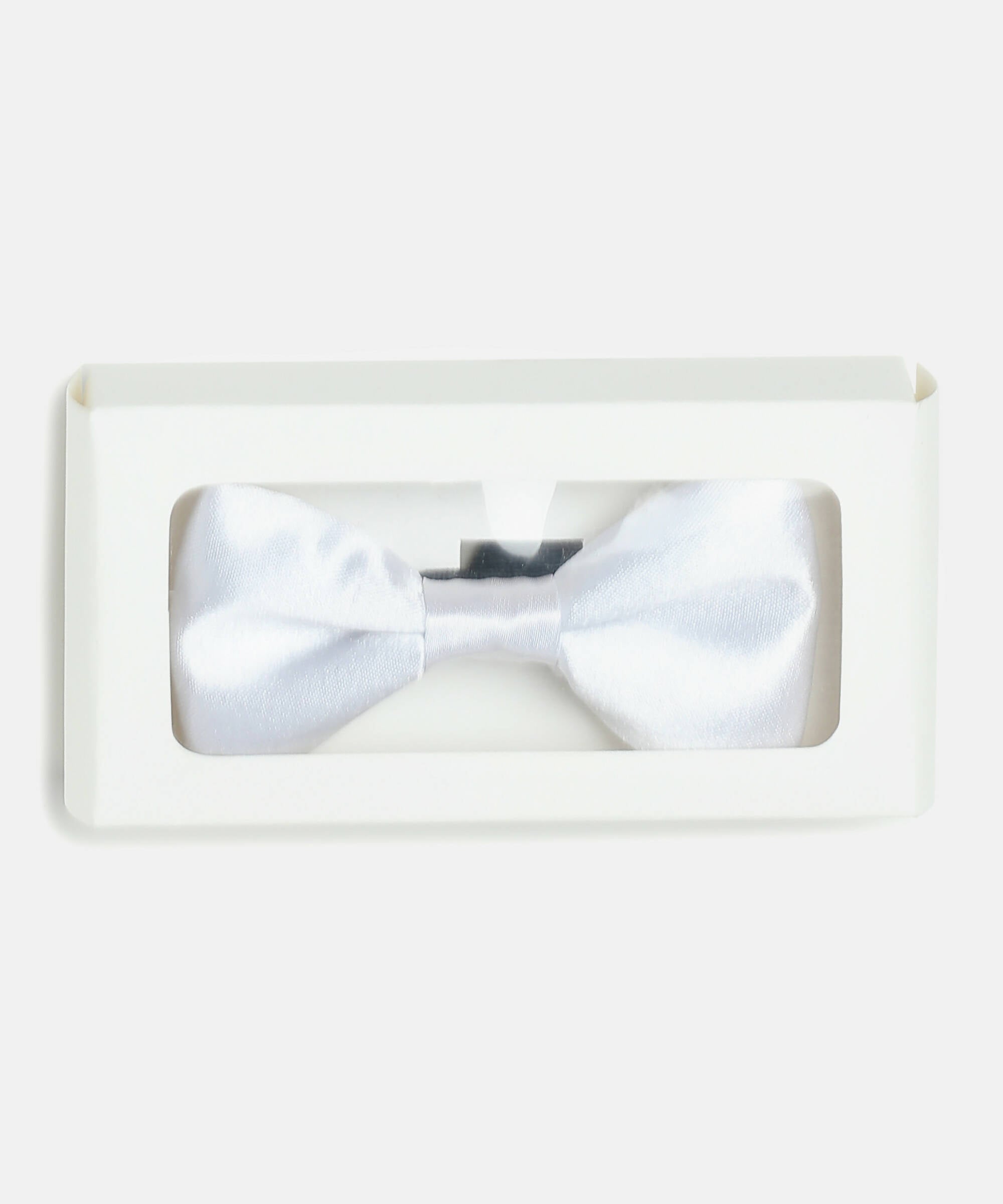 Manet Boys Solid Single Layer Bow - White