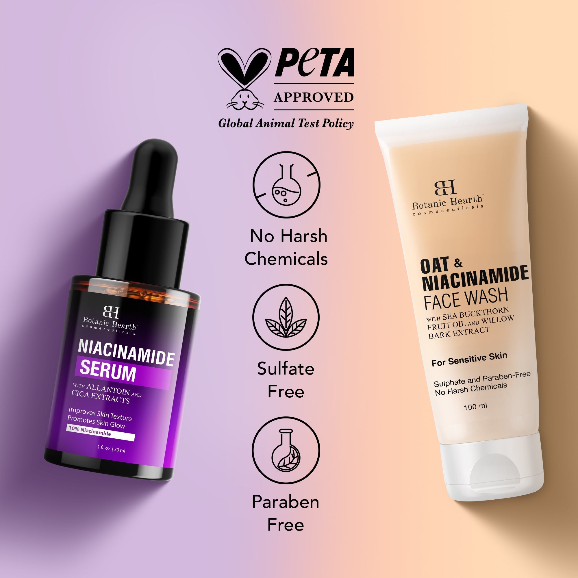 Botanic Hearth Niacinamide Face Serum with Oat & Niacinamide Face wash