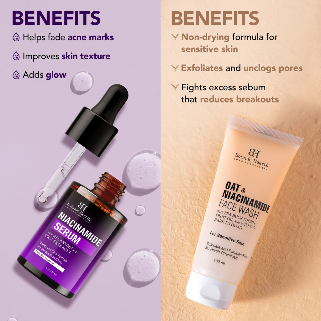 Botanic Hearth Niacinamide Face Serum with Oat & Niacinamide Face wash