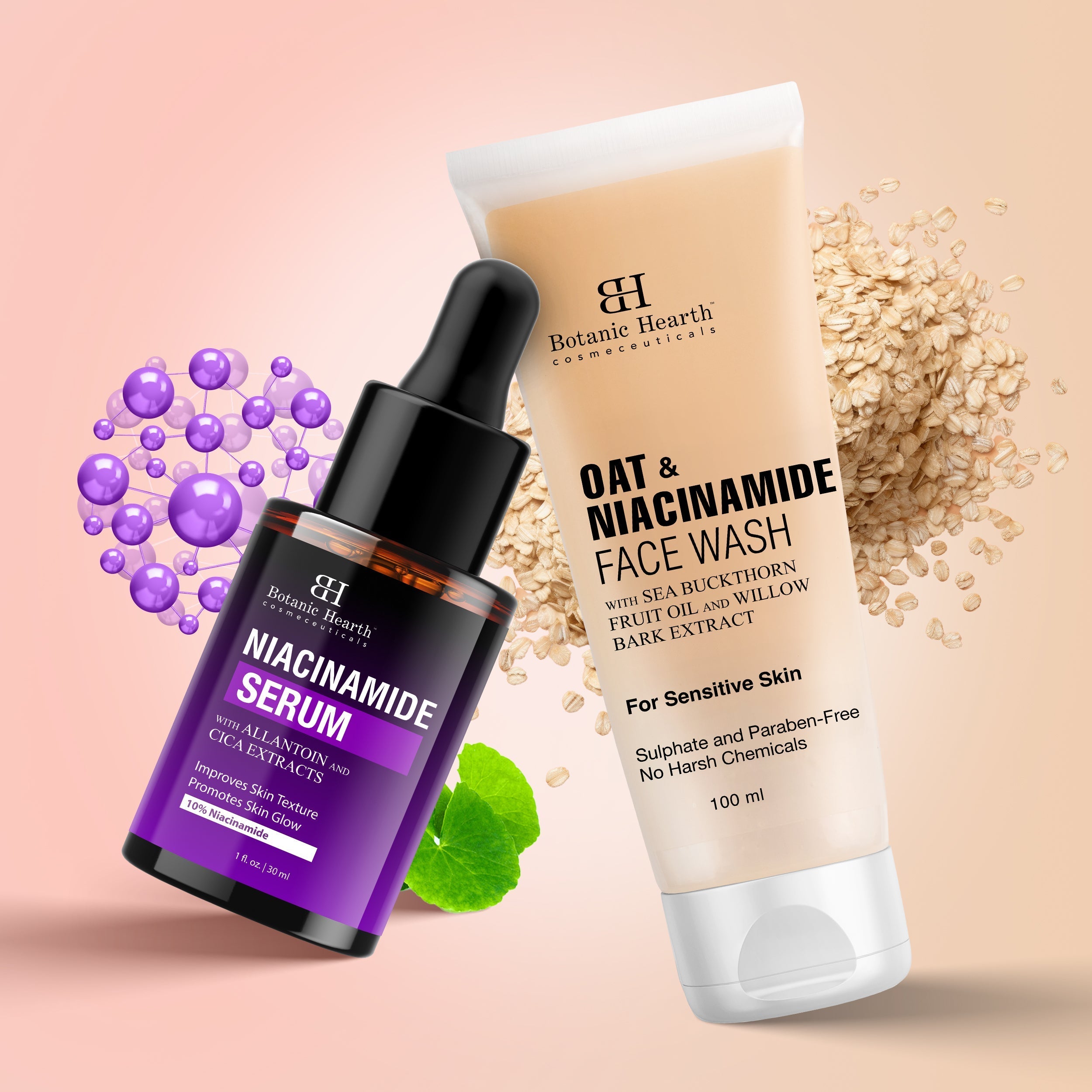 Botanic Hearth Niacinamide Face Serum with Oat & Niacinamide Face wash