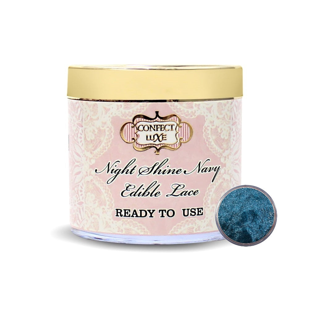 confect night shine navy edible lace br b 100 gms b