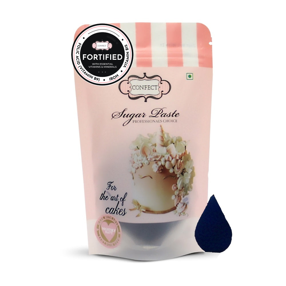 confect nightsky navy nutritional sugarpaste 250 gms