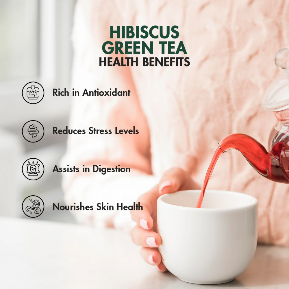 Tea Treasure Hibiscus Green Tea Bags - Distacart