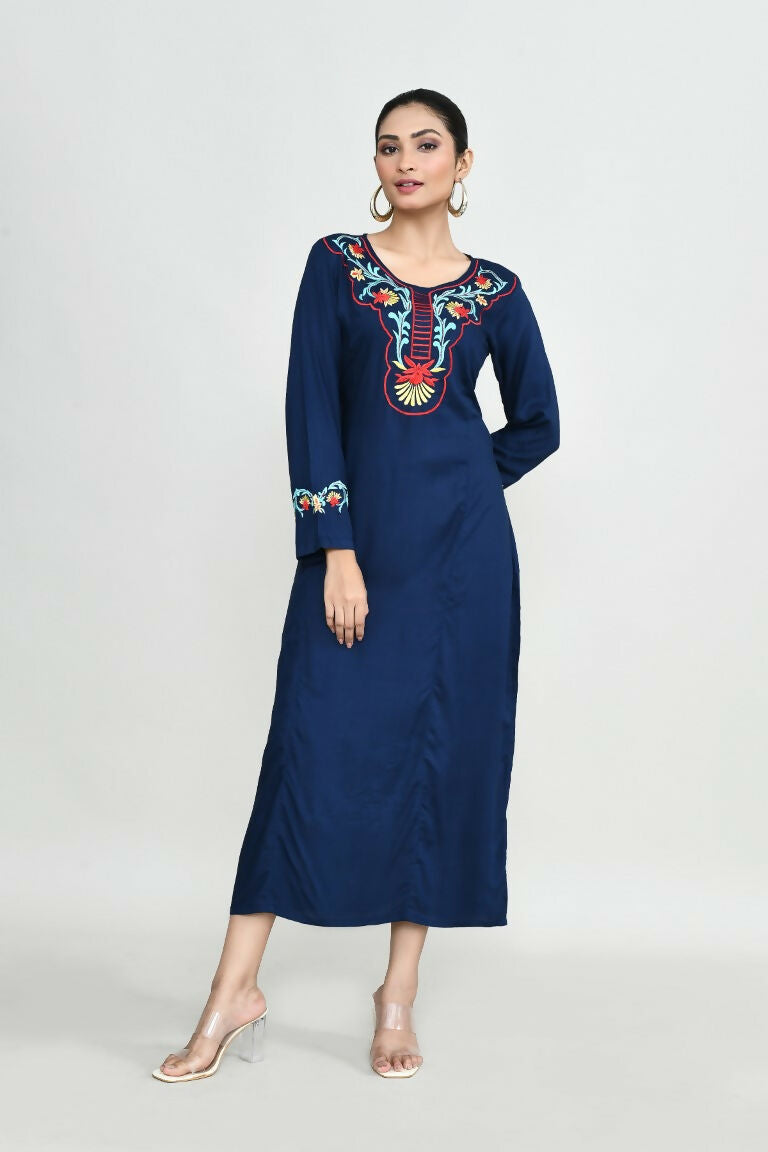 Joban Fashion Blue Rayon Tunic