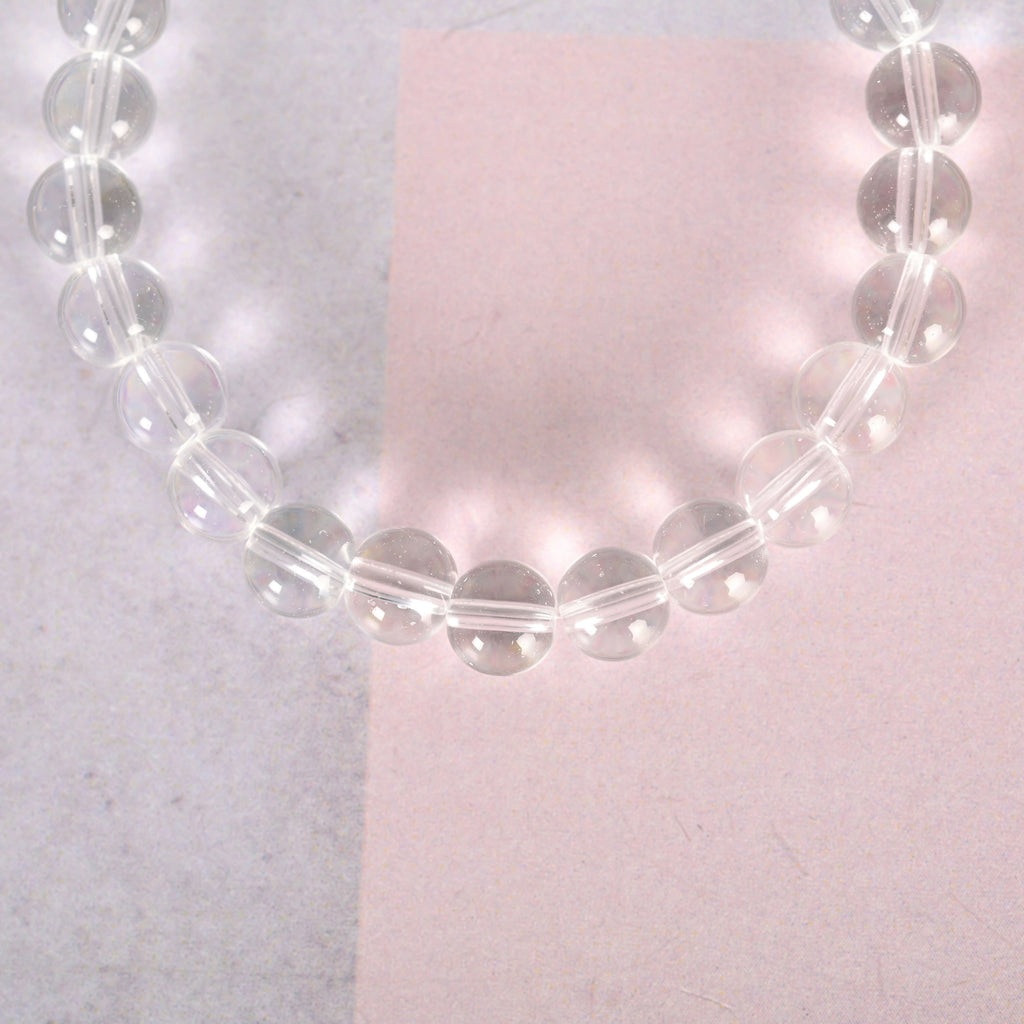 NVR Men & Women Transparent Beaded Elasticated Bracelet - Distacart