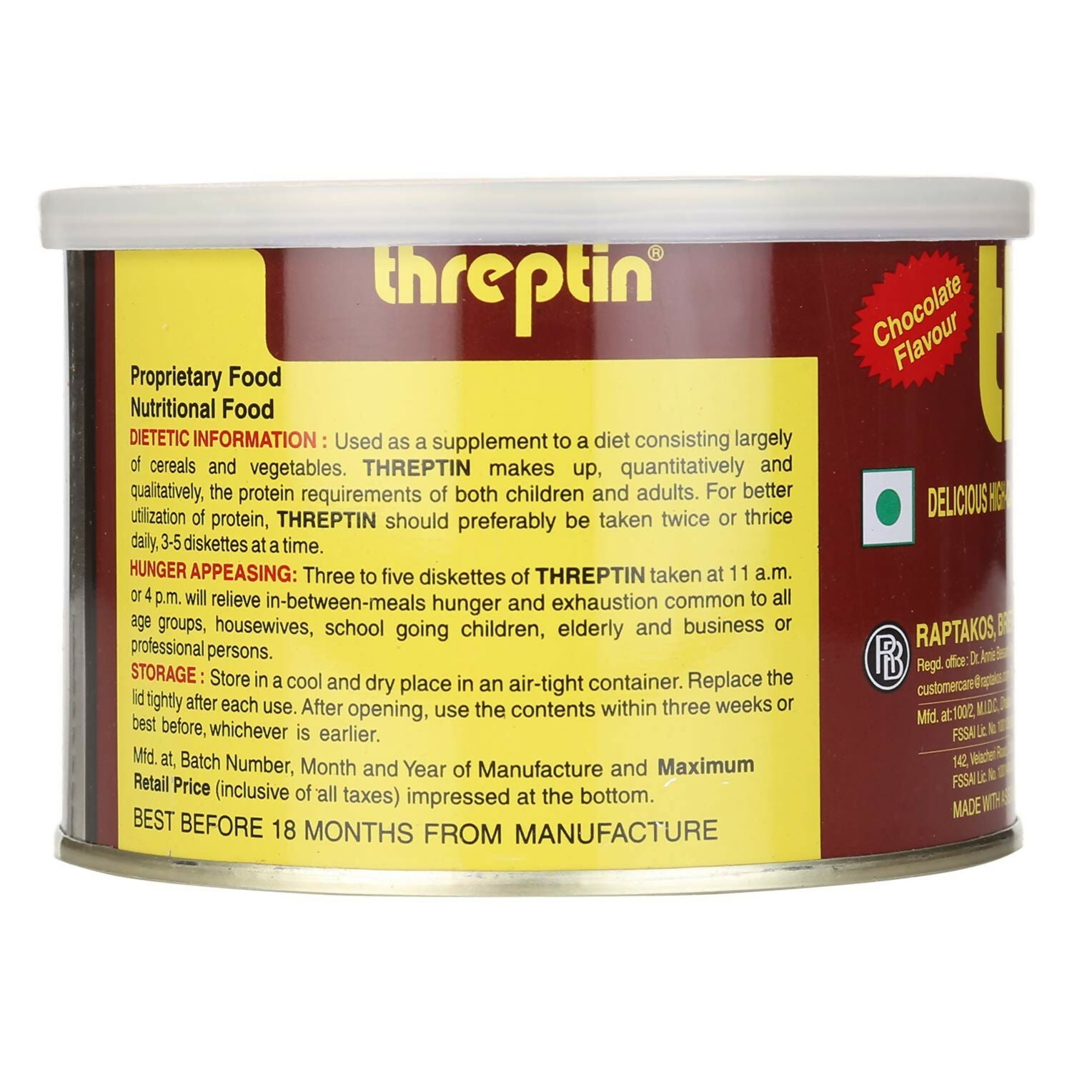 Threptin High-Calorie Protein Diskettes - Chocolate Flavor - Distacart