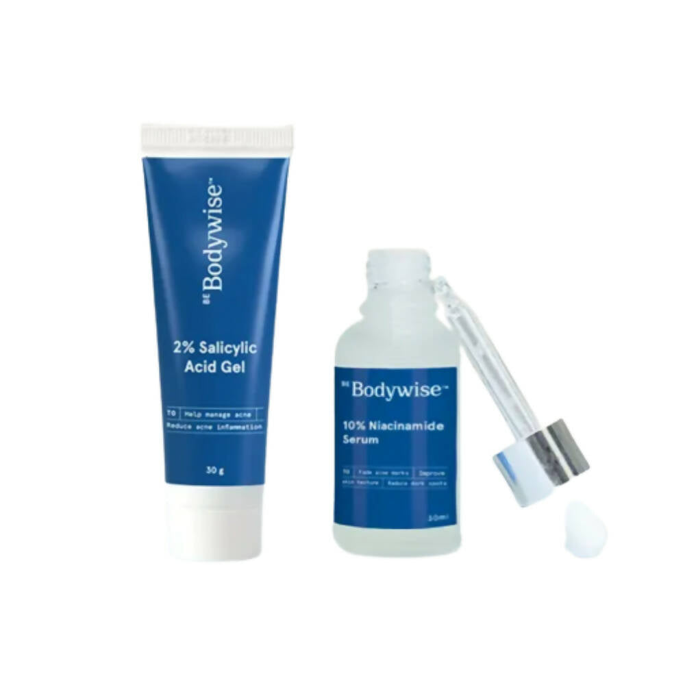 BeBodywise 10% Niacinamide Serum & 2% Salicylic Acid Gel For Acne Marks Reduction With Green Tea Extract