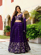 Lehenga Mart Designer Indian Wedding Lehenga Choli-Blue - Distacart