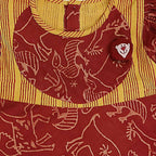 Mhyssa Gathered Sleeves Red Kurta With Full Length Yellow Palazzo Set For Kids