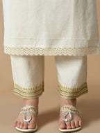 Sangria Sequined Pure Cotton A-Line Kurta