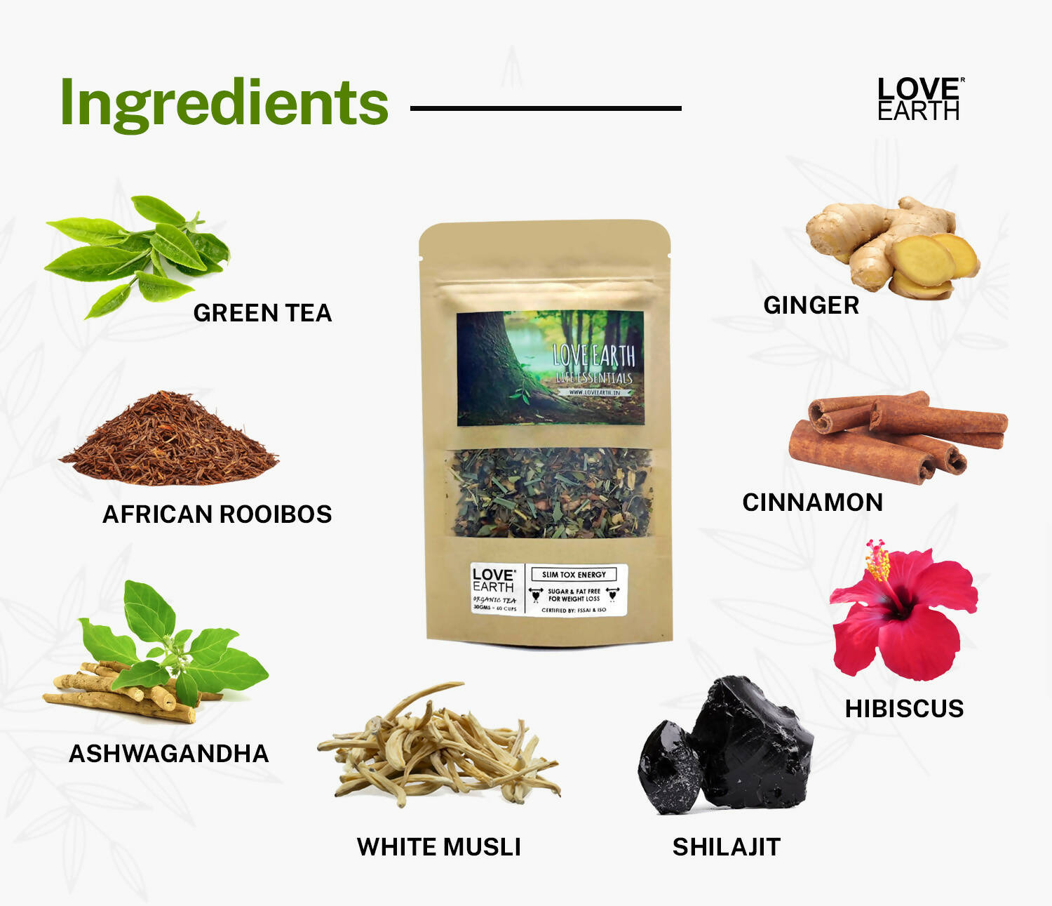 Love Earth Life Essentials Organic tea (Slim Tox Energy) - Distacart