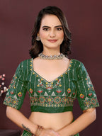 Ai Fashion Green Georgette Digital Print Party Wear Saree - Distacart
